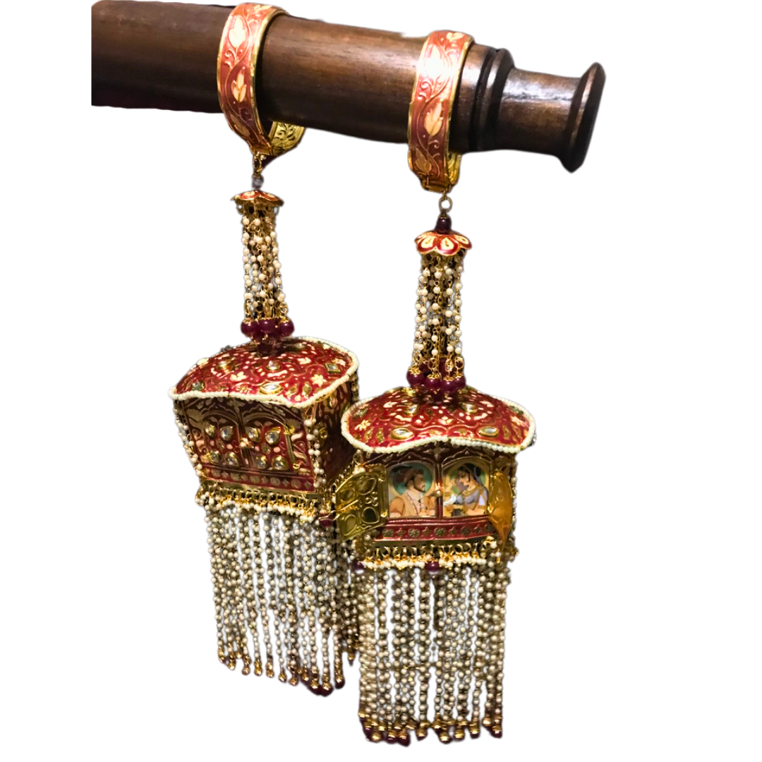 Maroon Novelty Meenakari Kaleere
