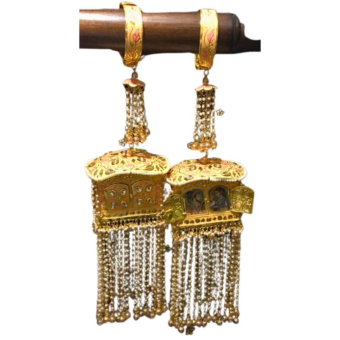 Peach Novelty Meenakari Kaleere