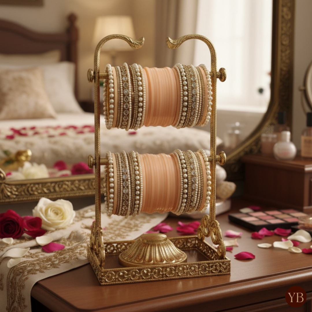 Maharani Collection: Timeless Bridal Choora - Blushing Petal Pearl