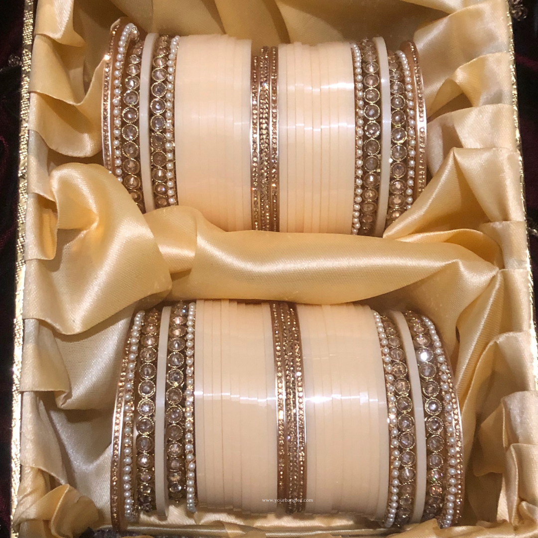 Cream Bridal Choora Bangles Set Your Bangles