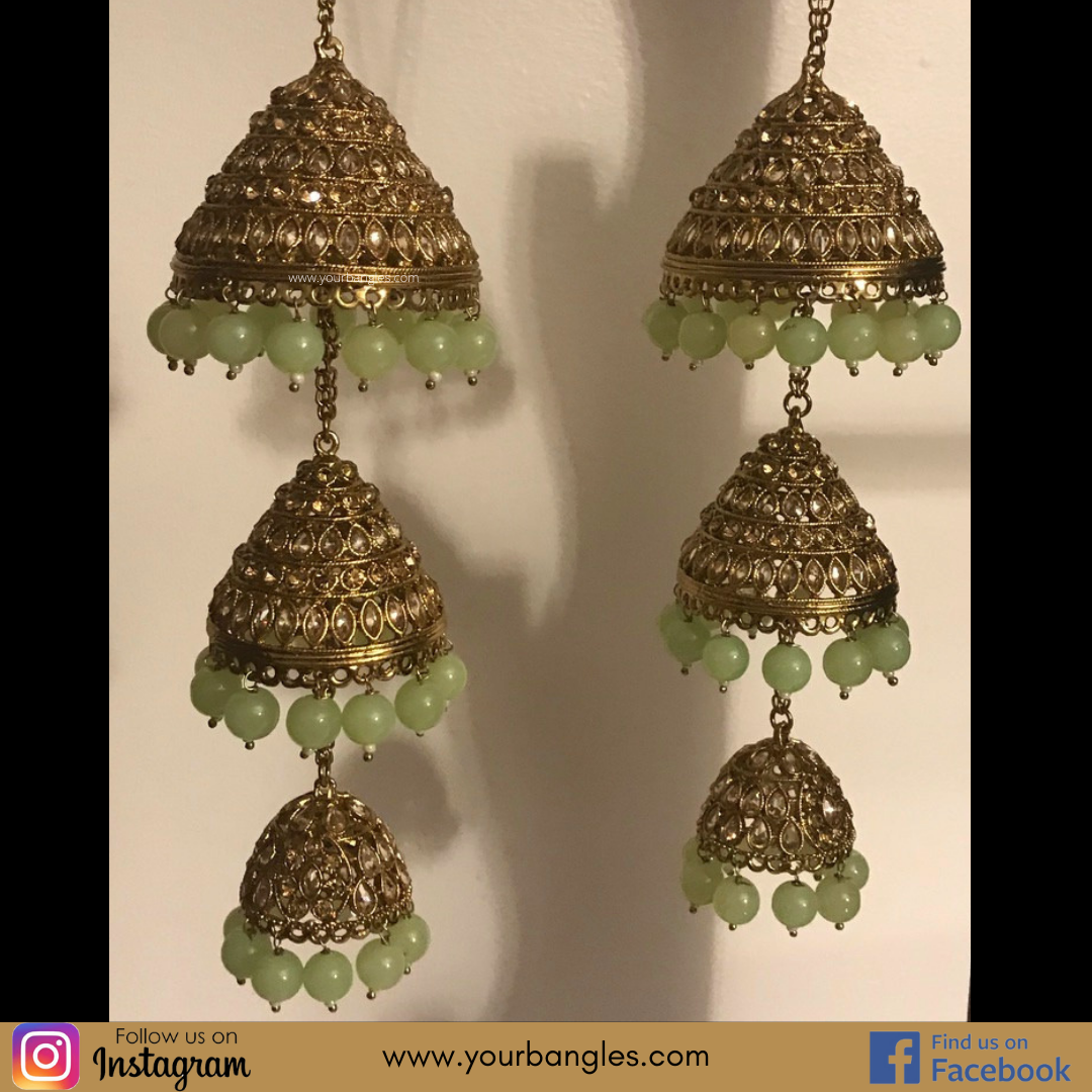 NISA 3 Tier Mint Jhoomer Kaleere