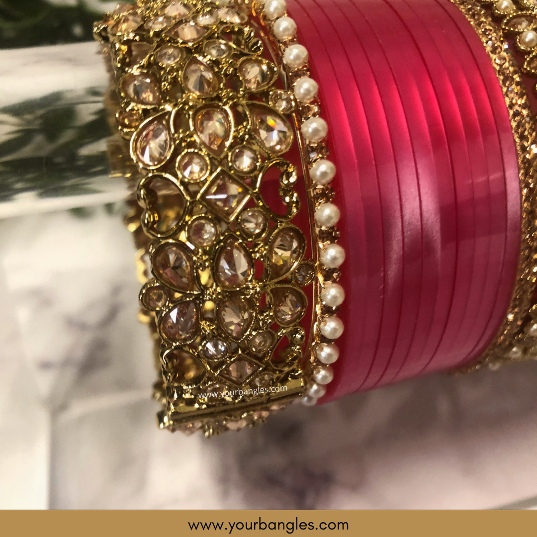 Maharani Collection: Timeless Bridal Choora - Fuchsia Radiance