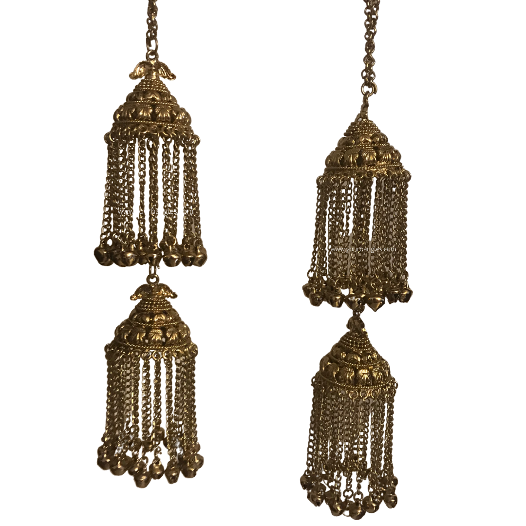 PARI Mini Golden Jhoomer Kaleere - 2 Tier