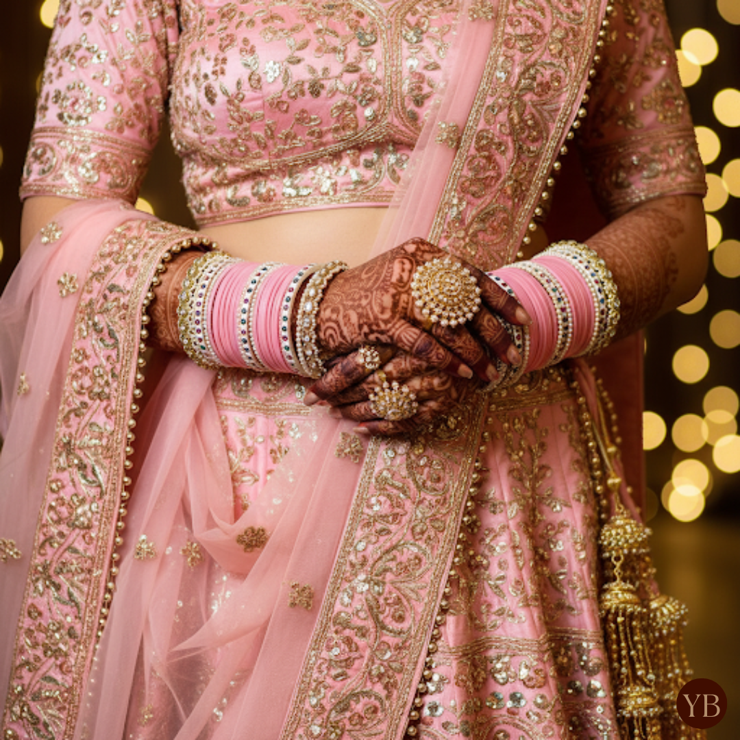 Maharani Collection: Timeless Bridal Choora - Blush Pearl