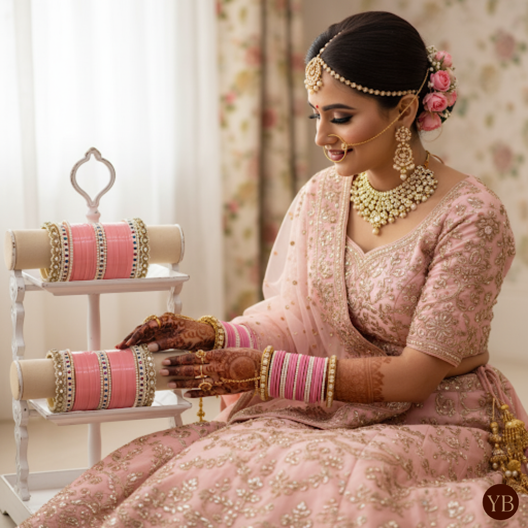 Maharani Collection: Timeless Bridal Choora Blush Pearl – Your
