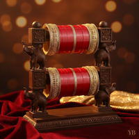 Regal Collection: Heritage Bridal Choora - Classic Crimson