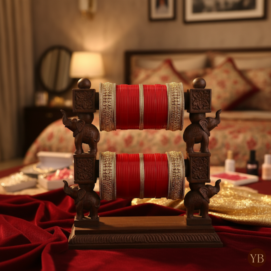 Regal Collection: Heritage Bridal Choora - Classic Crimson