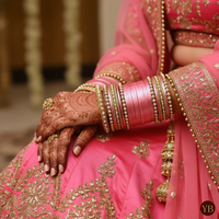 Maharani Collection: Timeless Bridal Choora - Ombre Rose Petal
