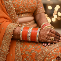 Regal Collection: Heritage Bridal Choora - Marigold