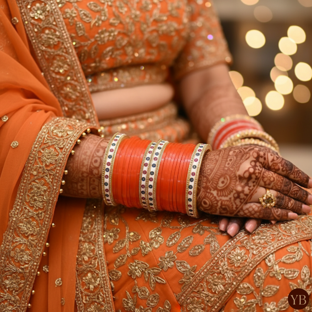 Regal Collection: Heritage Bridal Choora - Marigold