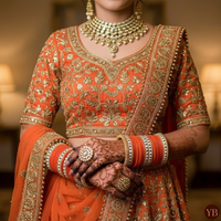 Regal Collection: Heritage Bridal Choora - Marigold