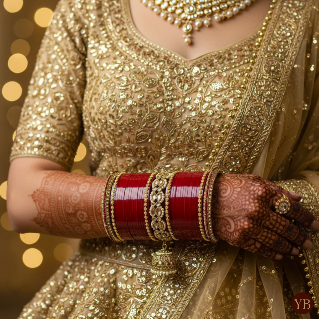 Exquisite Collection: Royal Bridal Choora - Regal Scarlet