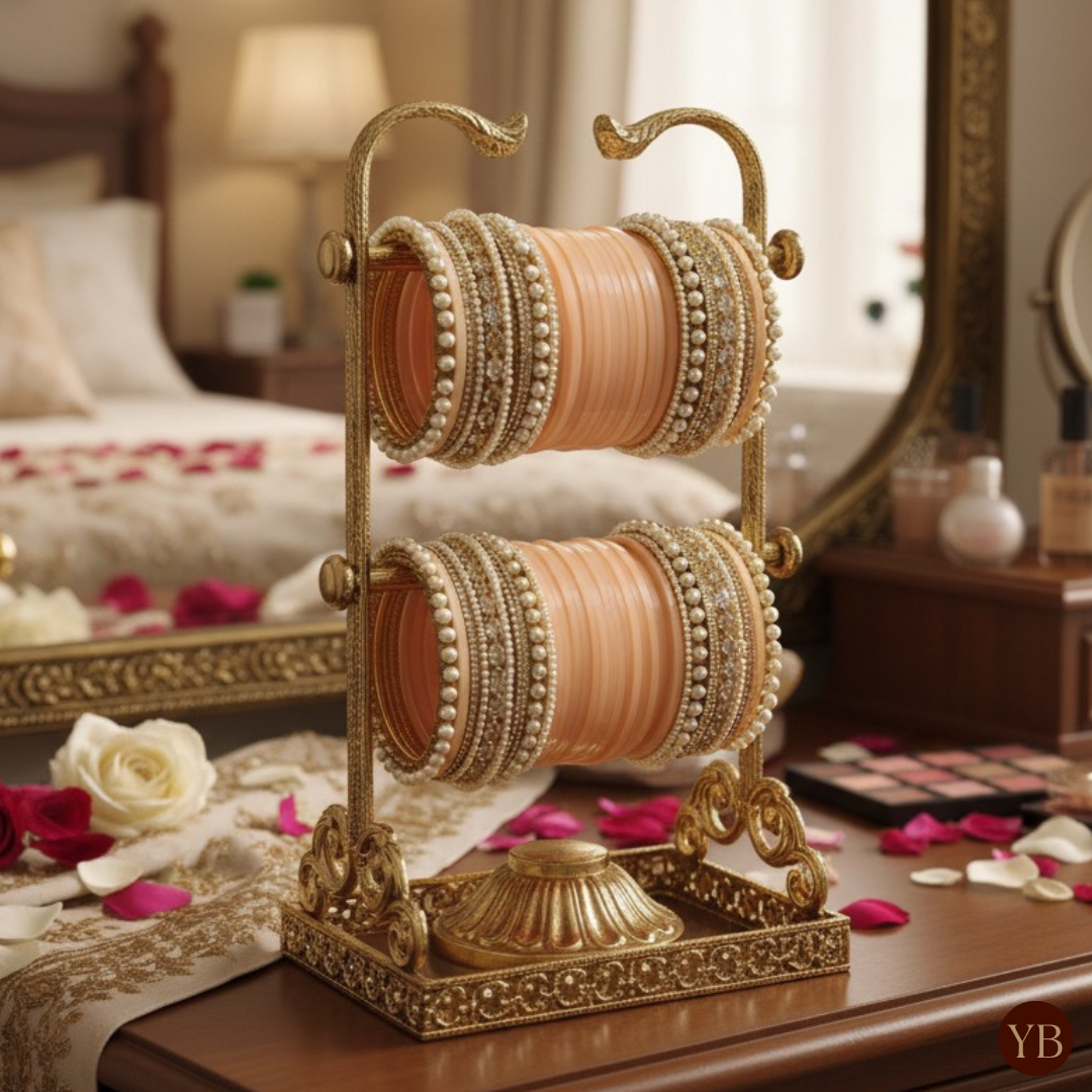 Maharani Collection: Timeless Bridal Choora - Blushing Petal Pearl