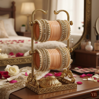 Maharani Collection: Timeless Bridal Choora - Blushing Petal Pearl