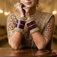 Regal Collection: Heritage Bridal Choora - Pearl Garnet