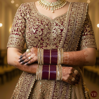 Regal Collection: Heritage Bridal Choora - Pearl Garnet