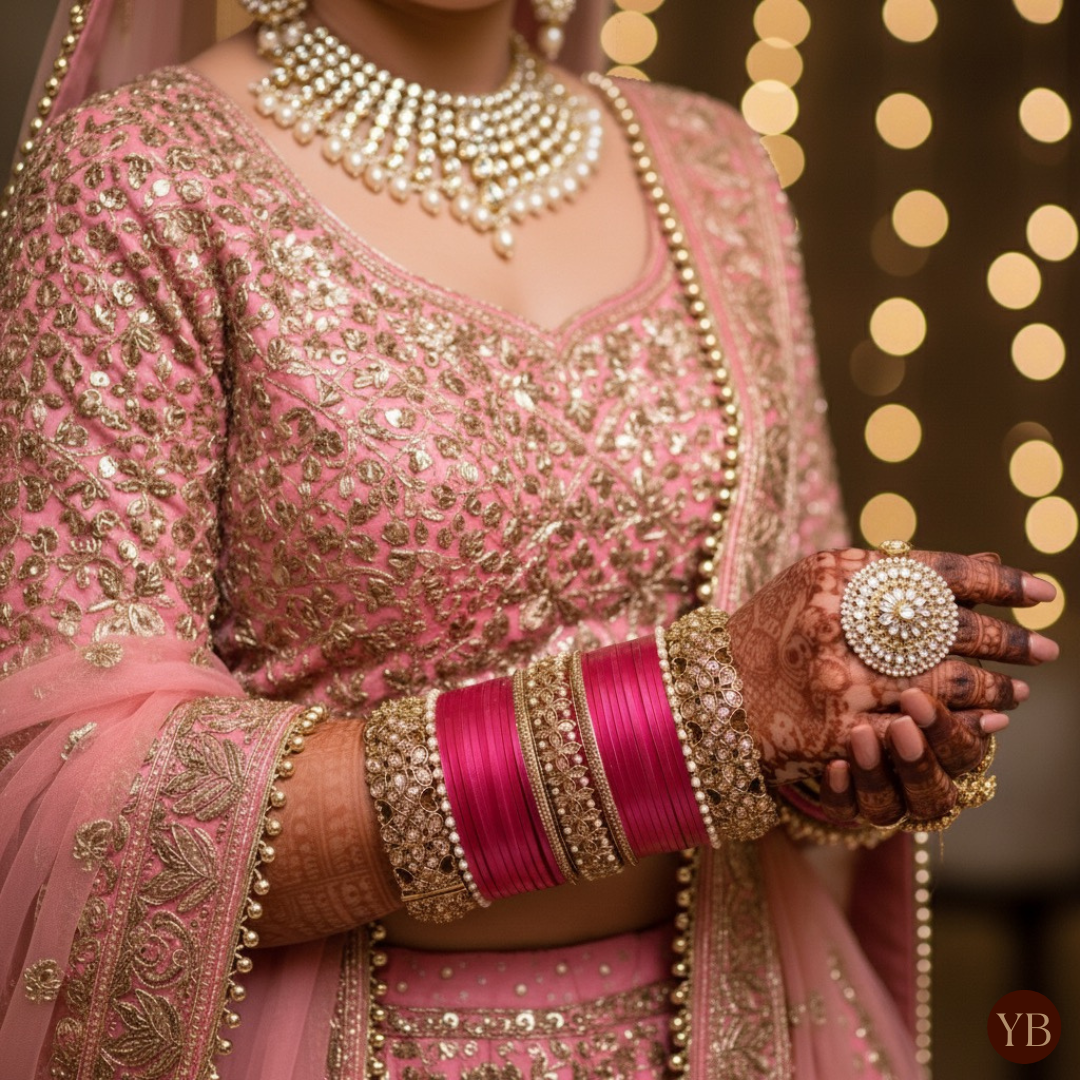Maharani Collection: Timeless Bridal Choora - Fuchsia Radiance