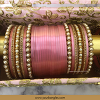 Maharani Collection: Timeless Bridal Choora - Ombre Rose Petal