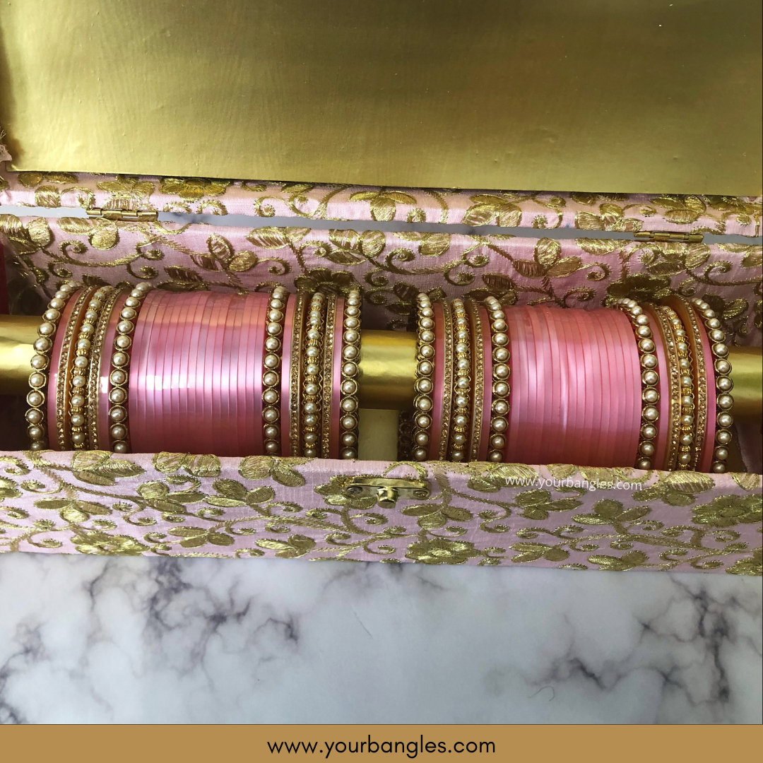 Maharani Collection: Timeless Bridal Choora - Ombre Rose Petal