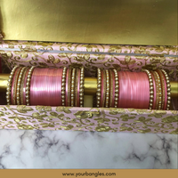 Maharani Collection: Timeless Bridal Choora - Ombre Rose Petal