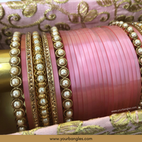 Maharani Collection: Timeless Bridal Choora - Ombre Rose Petal