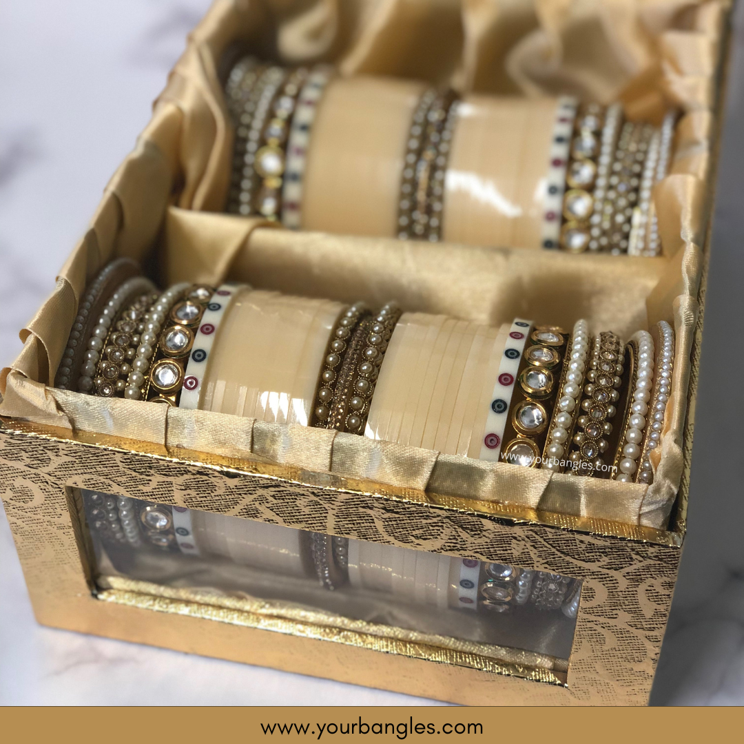 Regal Collection: Heritage Bridal Choora - Ivory Serenity