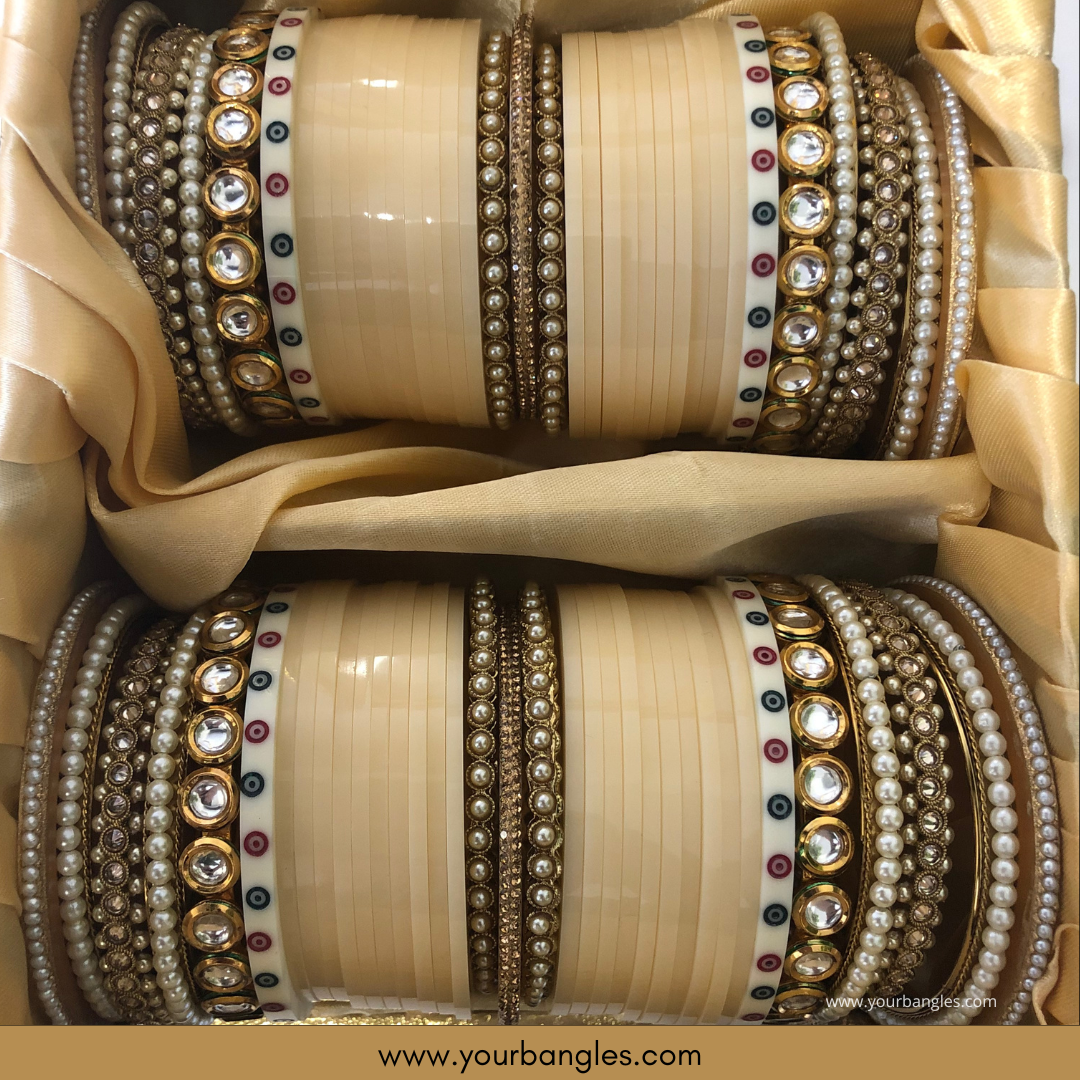 Regal Collection: Heritage Bridal Choora - Ivory Serenity