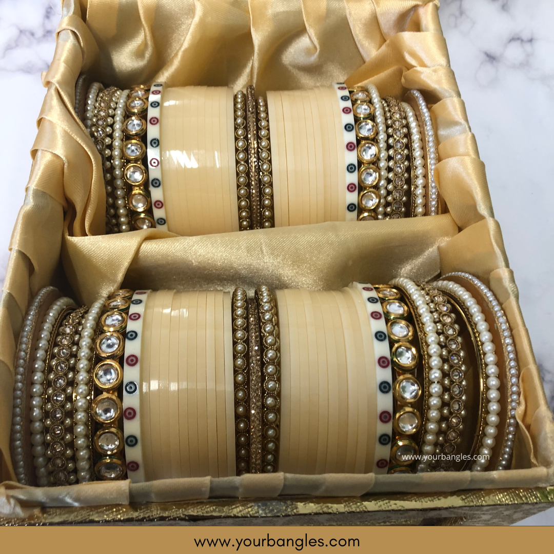 Regal Collection: Heritage Bridal Choora - Ivory Serenity