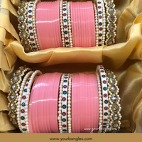 Maharani Collection: Timeless Bridal Choora - Blush Pearl