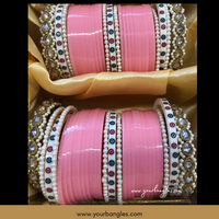 Maharani Collection: Timeless Bridal Choora - Blush Pearl