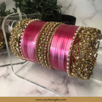 Maharani Collection: Timeless Bridal Choora - Fuchsia Radiance