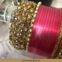 Maharani Collection: Timeless Bridal Choora - Fuchsia Radiance