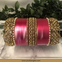 Maharani Collection: Timeless Bridal Choora - Fuchsia Radiance