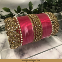 Maharani Collection: Timeless Bridal Choora - Fuchsia Radiance