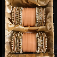 Maharani Collection: Timeless Bridal Choora - Blushing Petal Pearl