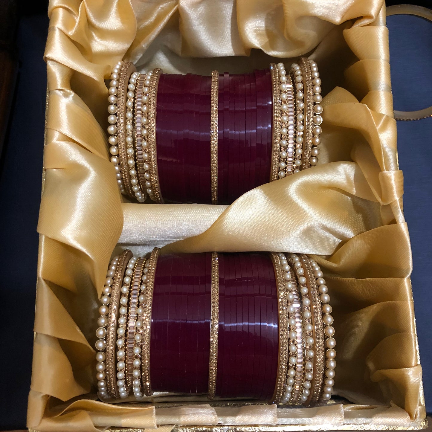 Regal Collection: Heritage Bridal Choora - Pearl Garnet