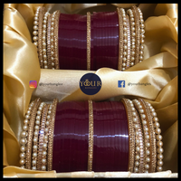 Regal Collection: Heritage Bridal Choora - Pearl Garnet