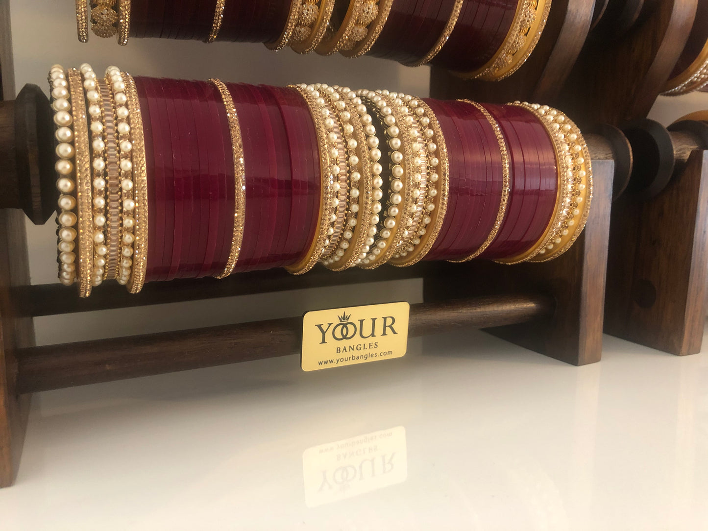 Regal Collection: Heritage Bridal Choora - Pearl Garnet