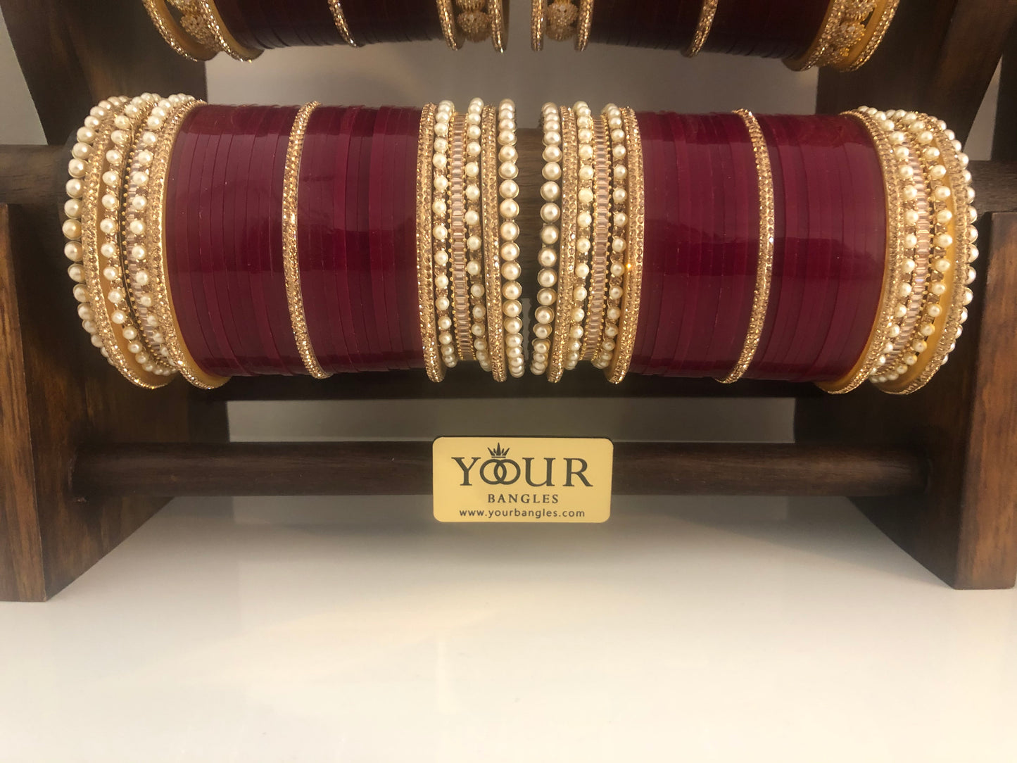 Regal Collection: Heritage Bridal Choora - Pearl Garnet