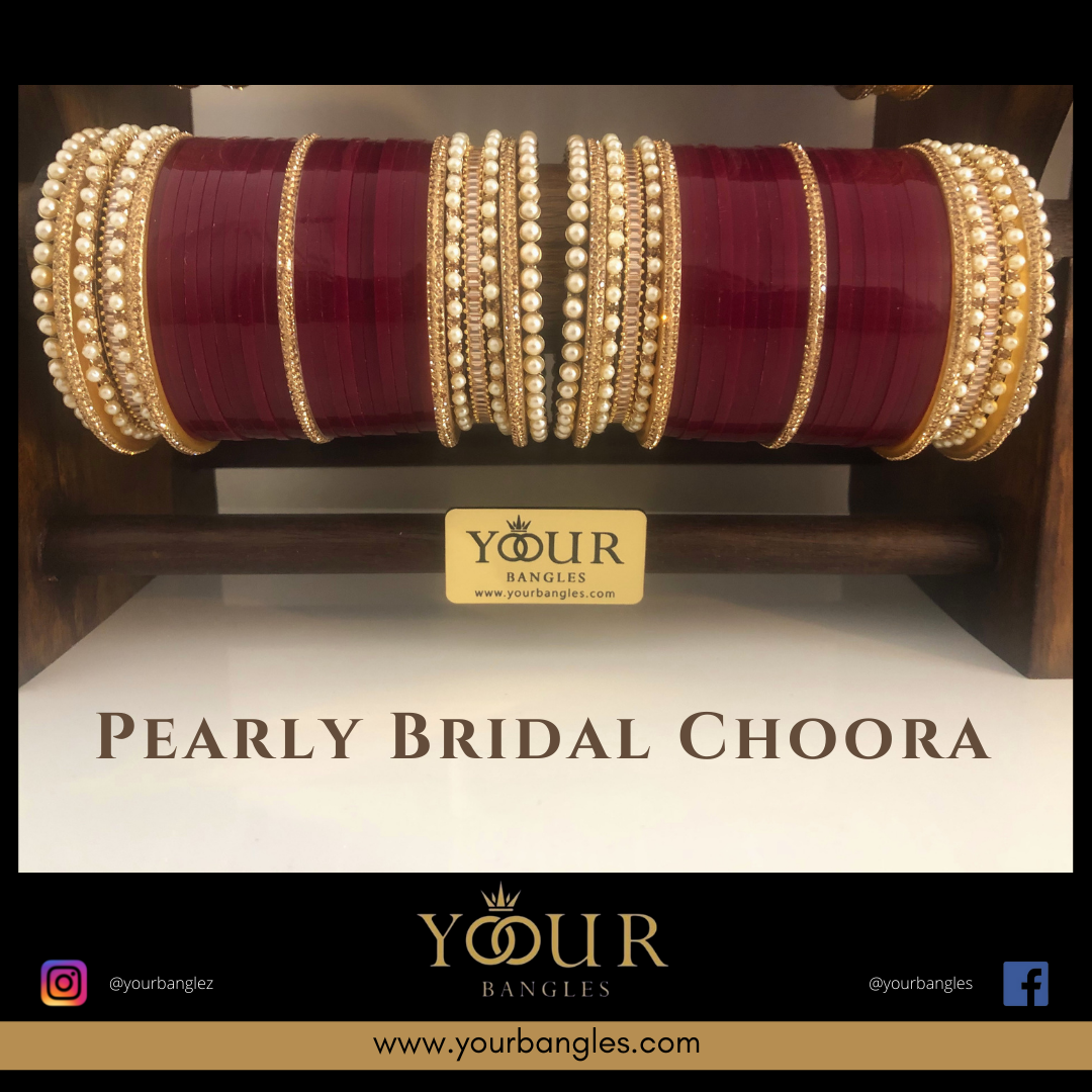 Regal Collection: Heritage Bridal Choora - Pearl Garnet