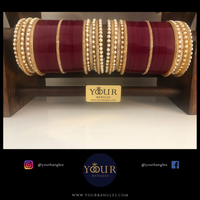 Regal Collection: Heritage Bridal Choora - Pearl Garnet