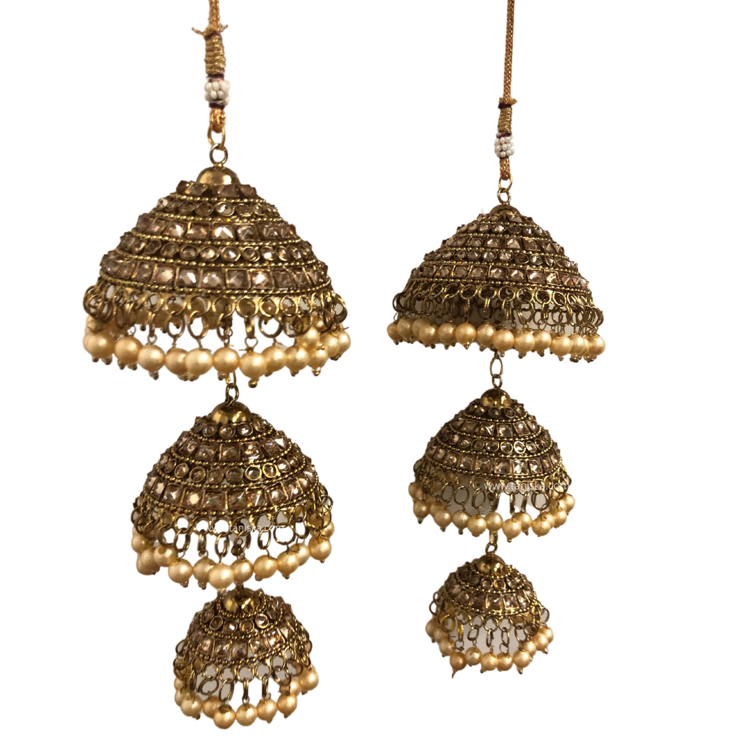 ANTIQUE GOLD POLKI KALIRE