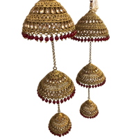 MEHREEN 3 Tier Ruby Jhoomer Kaleere