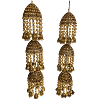 MAHIMA Golden 3 Tier Jhoomer Kaleere
