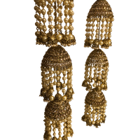 MAHIMA Golden 3 Tier Jhoomer Kaleere