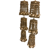 MEHAR Golden 3 Tier Jhoomer Kaleere