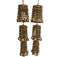 MEHAR Golden 3 Tier Jhoomer Kaleere