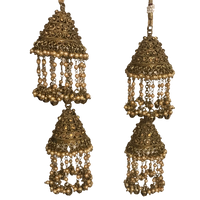 JASSI Mini Golden Jhoomer Kaleere - 2 Tier